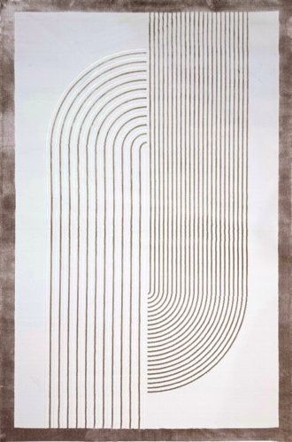 Ковёр с геометрическим рисунком Ковер Vision N002A Beige — купить в Барнауле с доставкой по России | Grand Carpets