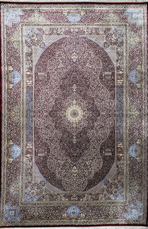 Классический Ковер Qum Original 246 Vinious — купить в Барнауле с доставкой по России | Grand Carpets