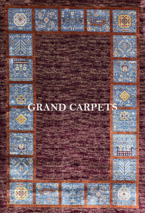 Восточный Ковер Gabbeh 5167A Mavi / Burgendy — купить в Барнауле с доставкой по России | Grand Carpets